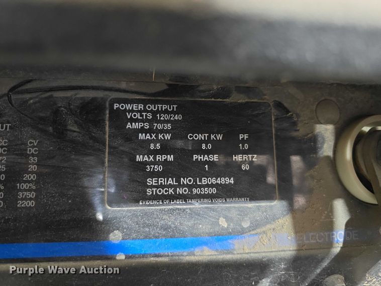 image for item EO1536 Miller Bobcat 235 welder/generator