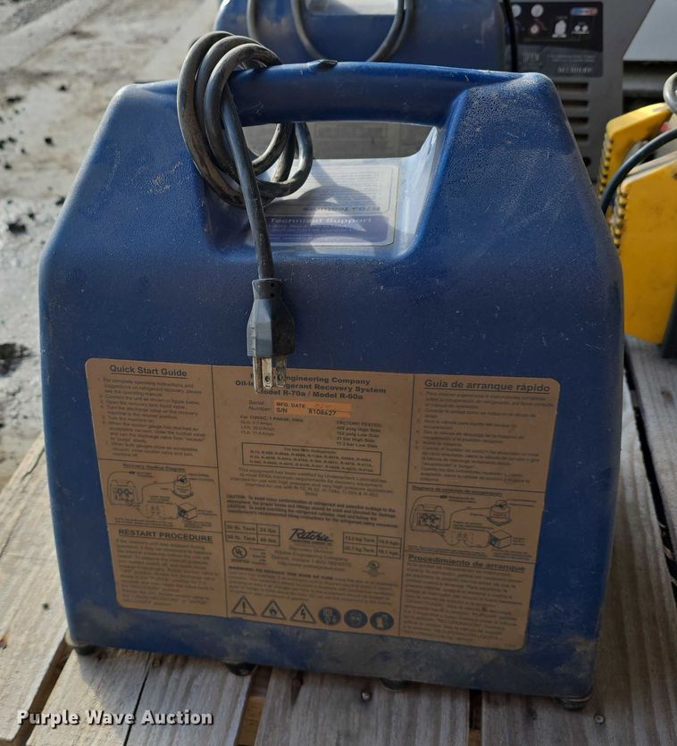 image for item EO1539 (4) refrigerant recovery units