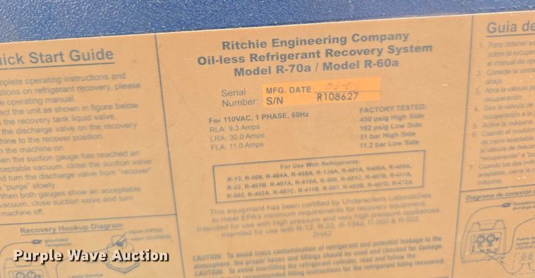 image for item EO1539 (4) refrigerant recovery units