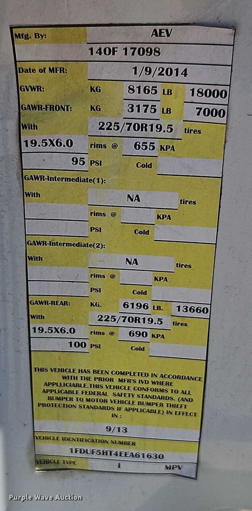 image for item EO4584 2014 Ford F550 ambulance