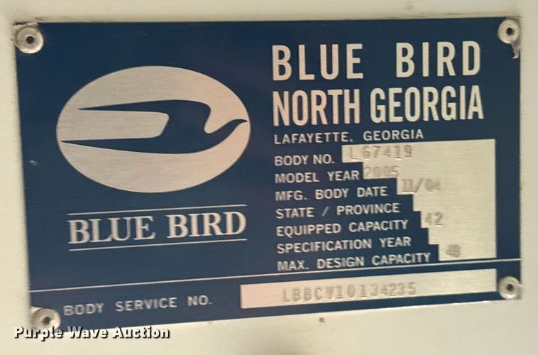 image for item ER2166 2006 Blue Bird Vision school bus