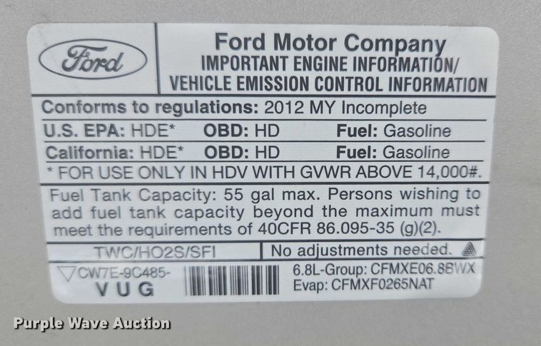 image for item ER5452 2012 Ford E450 shuttle bus