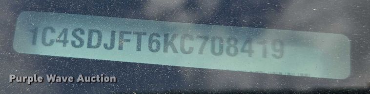 image for item EU3503 2019 Dodge Durango Police  SUV