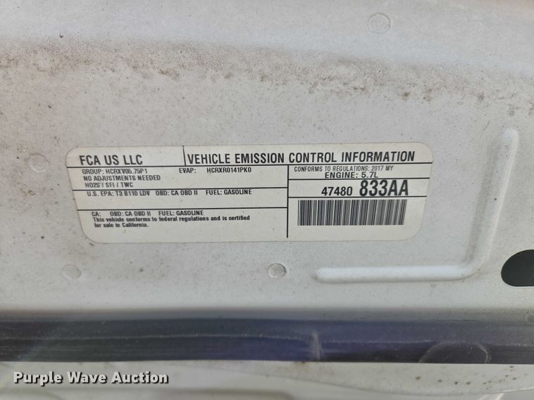 image for item EU3504 2017 Dodge Charger Police 