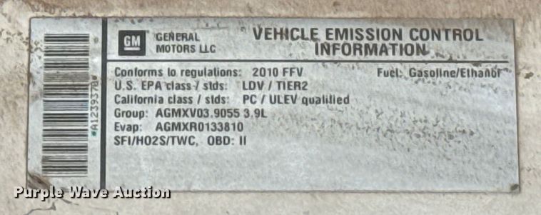 image for item HI9327 2010 Chevrolet Impala Police Cruiser 