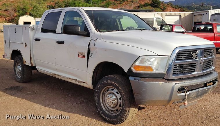 image for item IP9636 2011 Dodge Ram 2500HD Crew Cab utility bed pickup truck