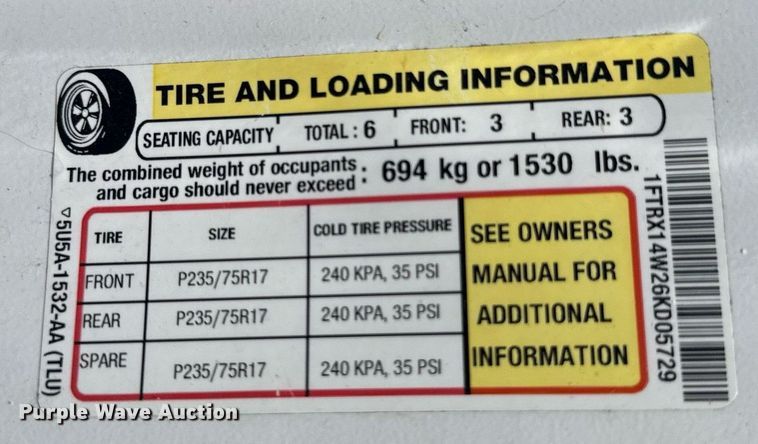 image for item NX9339 2006 Ford F150 SuperCab utility bed pickup truck