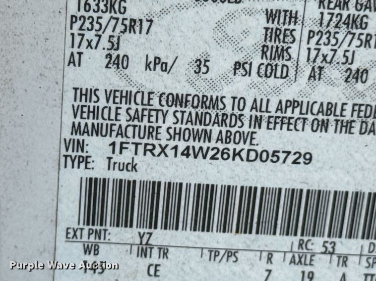 image for item NX9339 2006 Ford F150 SuperCab utility bed pickup truck