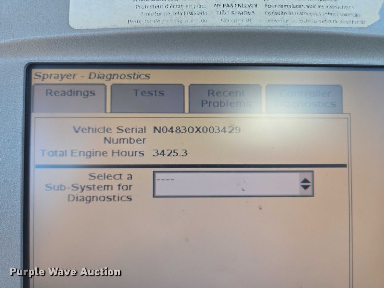 image for item DU7917 2008 John Deere 4830 sprayer