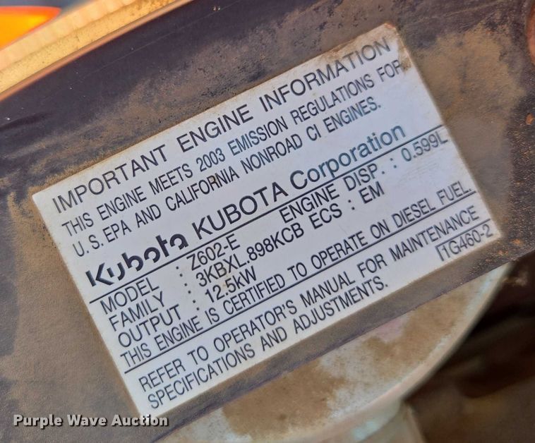 image for item DU7920 2005 Kubota BX1500D tractor