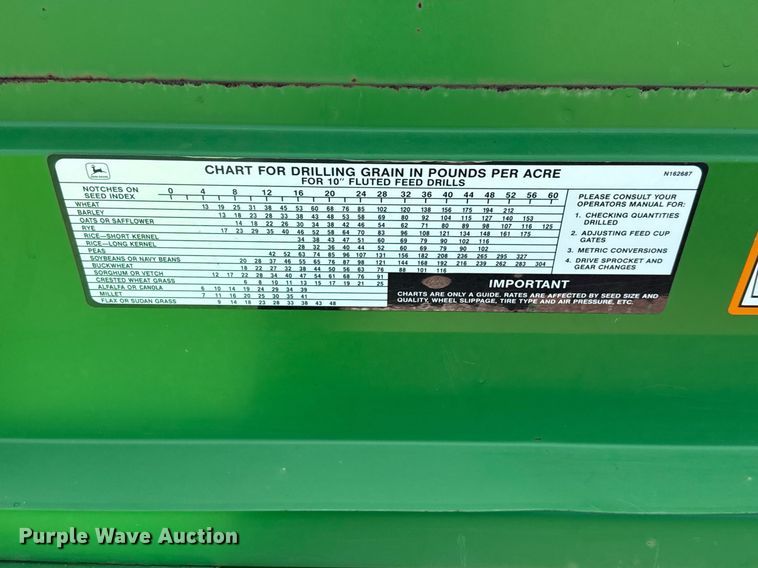 image for item DX5649 John Deere 450 grain drill