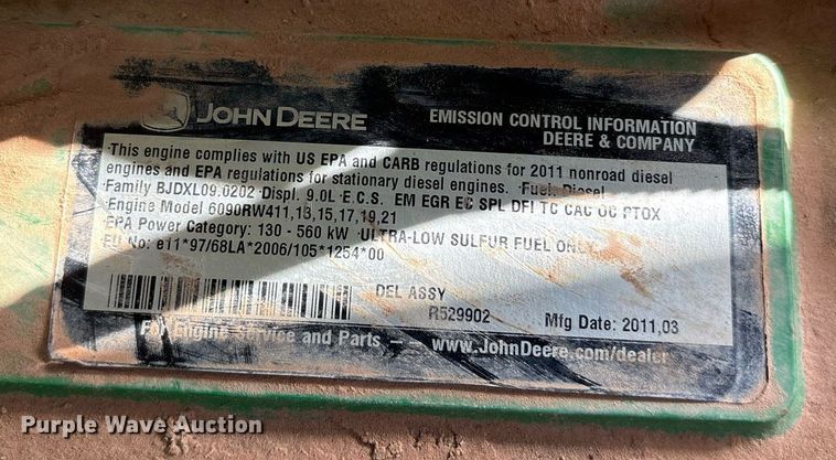 image for item DY0803 2011 John Deere 8260R MFWD tractor