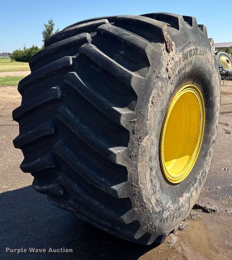 image for item DZ8807 (2) 1250/50R32 flotation tires and wheels