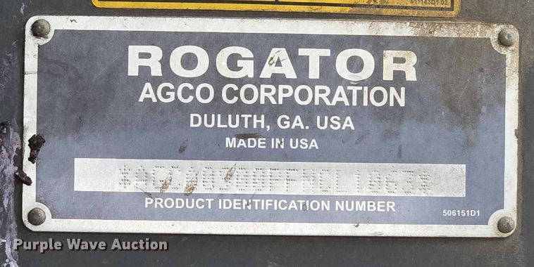 image for item EF1796 2015 RoGator RG900B sprayer