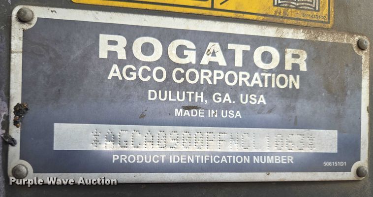 image for item EF1796 2015 RoGator RG900B sprayer
