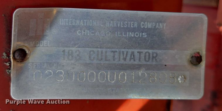 image for item EF1827 International Harvester 183 row crop cultivator