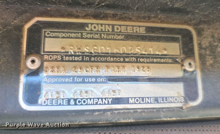 image for item EF3695 1985 John Deere 4450 tractor