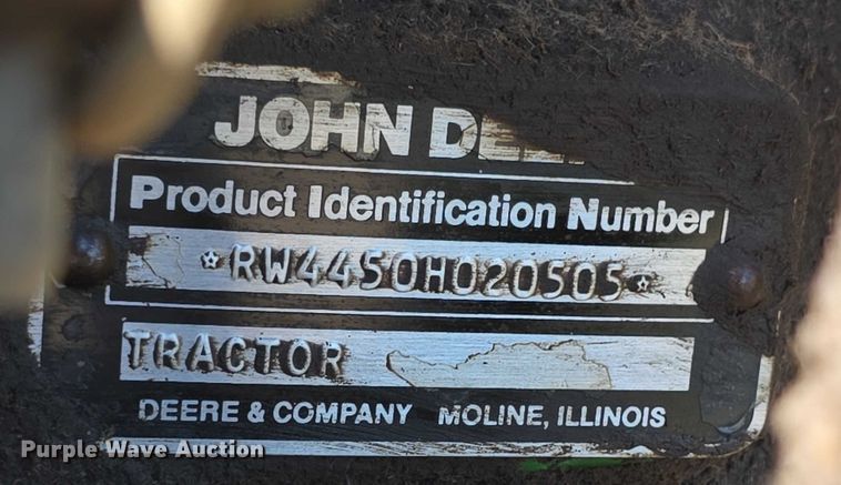 image for item EF3695 1985 John Deere 4450 tractor