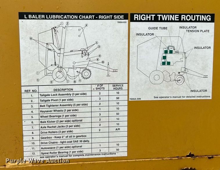 image for item EK8376 Vermeer 605XL round baler