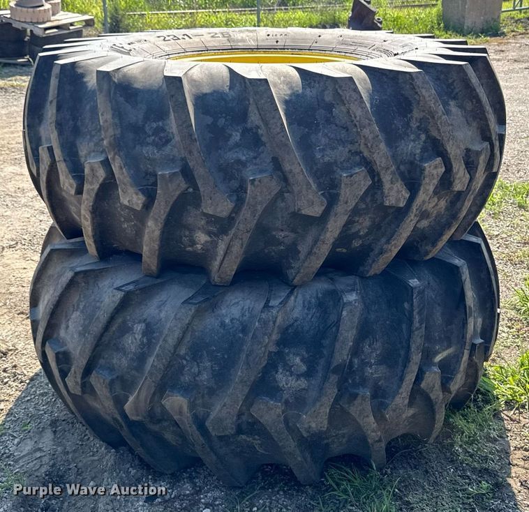 image for item EM2131 (2) 23.1-26 Alliance Premium 347 tires and wheels