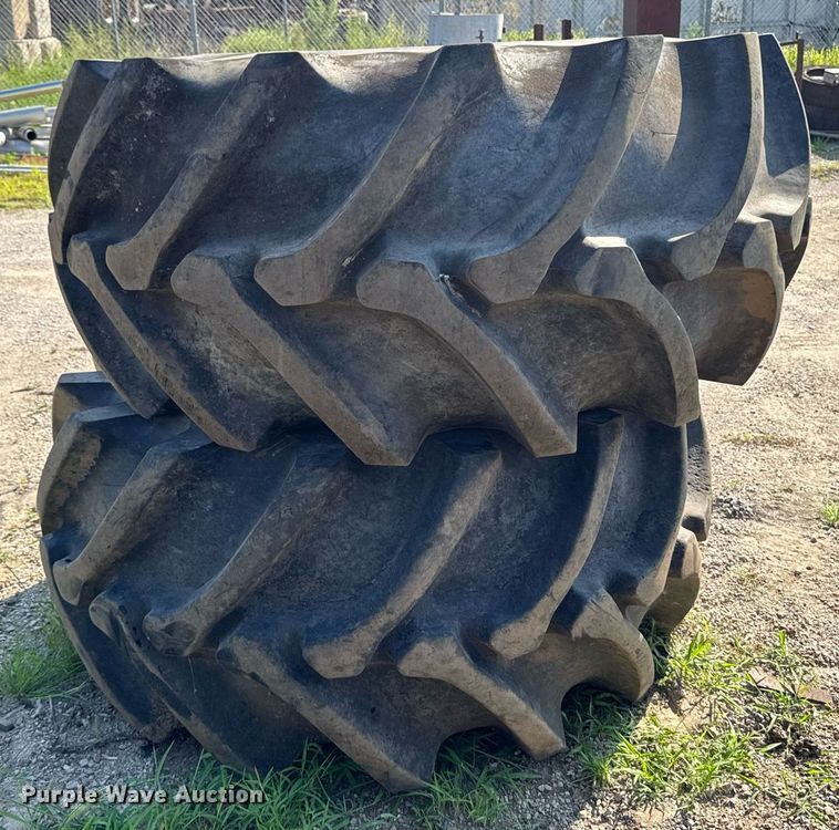 image for item EM2132 (2) Firestone Champion 28L-26 tires and wheels