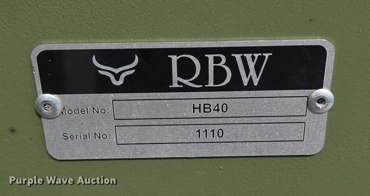 image for item EN2069 RBW HB40 hay bale trailer