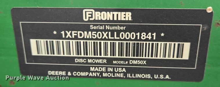 image for item EQ4078 Frontier DM50X disc mower
