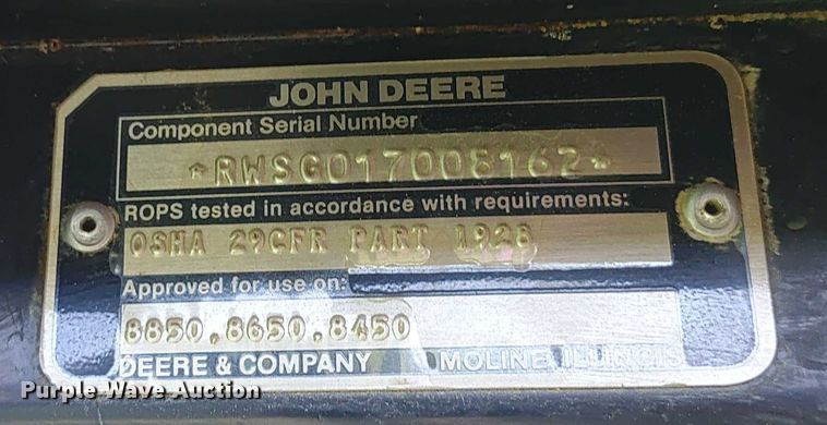 image for item ER2158 1985 John Deere 8650 4WD tractor