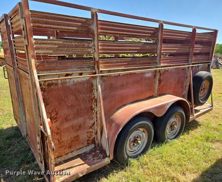 image for item EU3520 Shop built livestock trailer