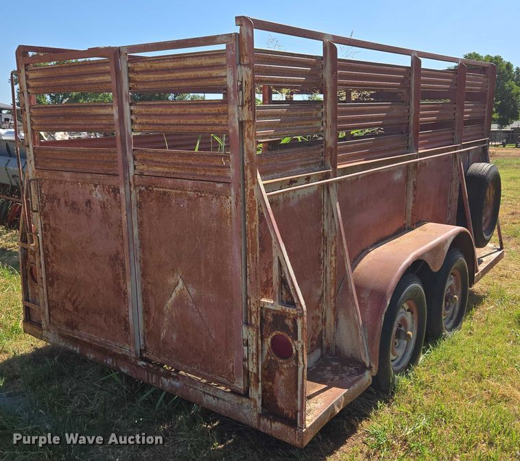 image for item EU3520 Shop built livestock trailer