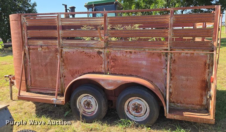 image for item EU3520 Shop built livestock trailer