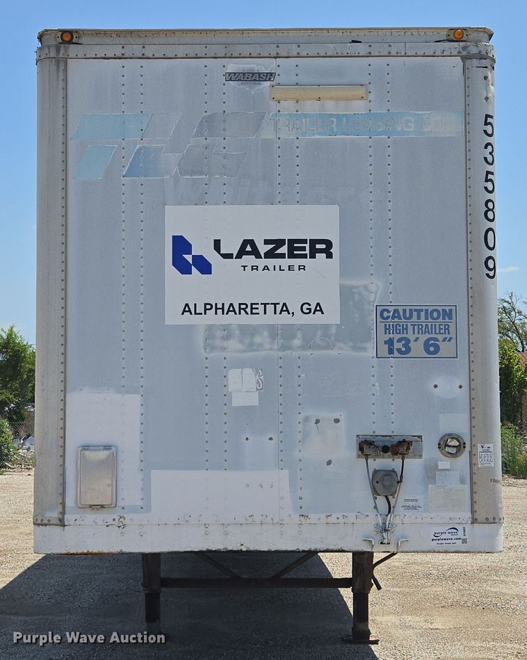 image for item DF8603 1998 Wabash dry van trailer