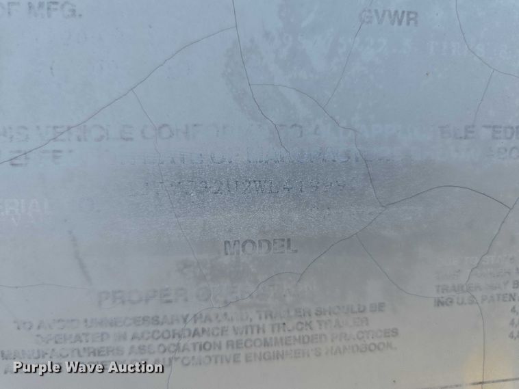 image for item DF8603 1998 Wabash dry van trailer