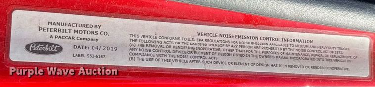 image for item DT6708 2020 Peterbilt 567 semi truck