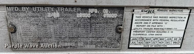 image for item DW3386 1999 Utility  VS2R refrigerated van trailer