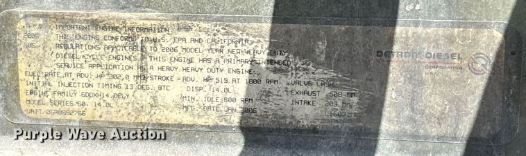 image for item DW7194 2007 Freightliner semi truck