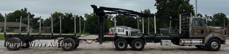 image for item DW7210 2007 Western Star 4900  log lader truck with 2007 Rosa log pup trailer