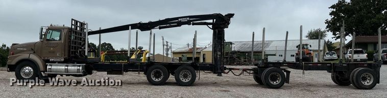 image for item DW7210 2007 Western Star 4900  log lader truck with 2007 Rosa log pup trailer