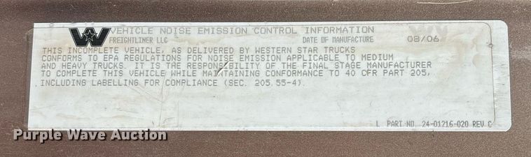 image for item DW7210 2007 Western Star 4900  log lader truck with 2007 Rosa log pup trailer