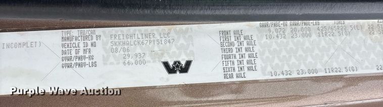 image for item DW7210 2007 Western Star 4900  log lader truck with 2007 Rosa log pup trailer