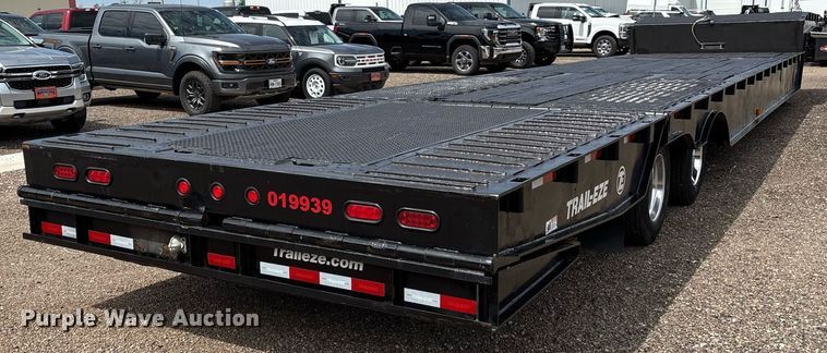 image for item DX8053 2009 Trail-EZE TE80HT48 drop deck hydraulic tail equipment trailer