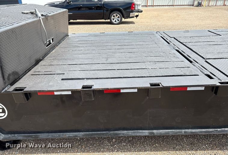 image for item DX8053 2009 Trail-EZE TE80HT48 drop deck hydraulic tail equipment trailer