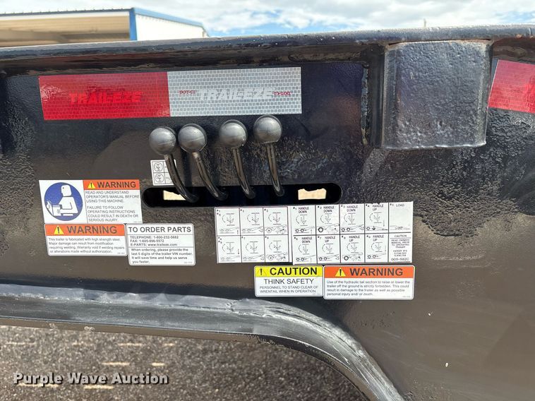 image for item DX8053 2009 Trail-EZE TE80HT48 drop deck hydraulic tail equipment trailer