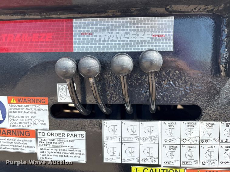 image for item DX8053 2009 Trail-EZE TE80HT48 drop deck hydraulic tail equipment trailer