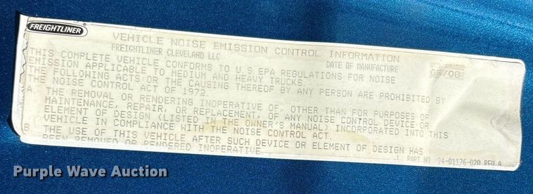 image for item DY0754 2009 Freightliner Cascadia semi truck