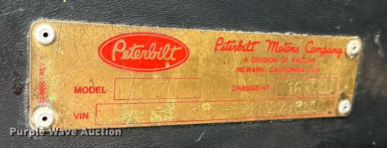 image for item DZ1488 1989 Peterbilt 377 semi truck