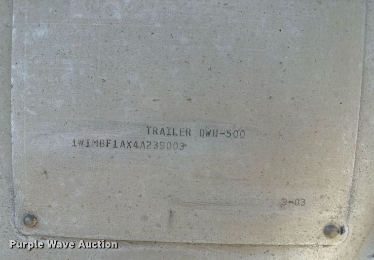 image for item DZ8629 2004 Wilson DWH-500 grain trailer