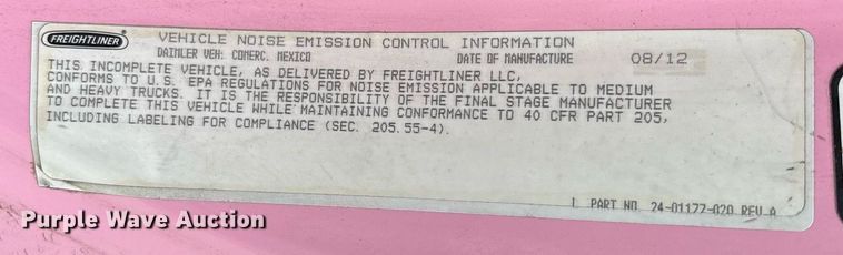 image for item EC1081 2013 Freightliner M2 box truck