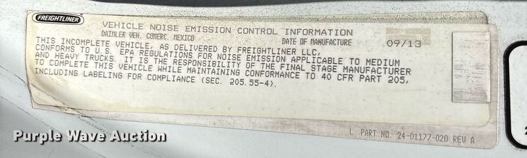 image for item EC1084 2014 Freightliner M2106 box truck