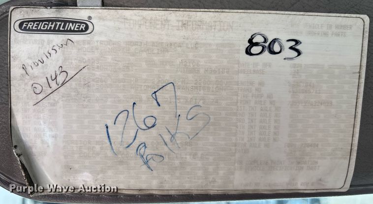 image for item EC1087 2013 Freightliner M2106 box truck